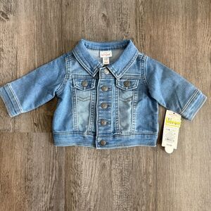 Cat & Jack Infant Snap Button Light Blue Denim Jacket